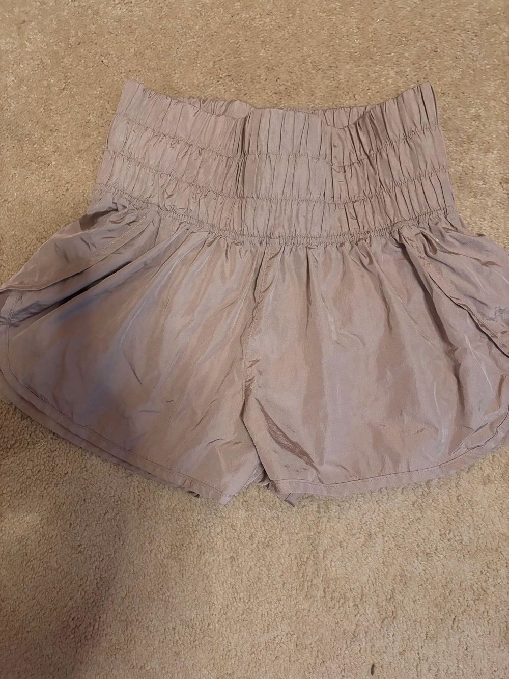 Free People Smocked Waist Women’s Shorts - Taupe